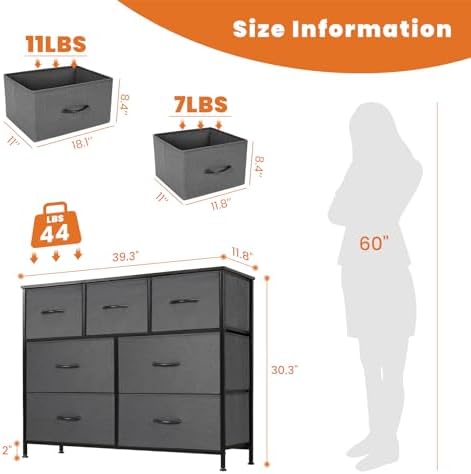 Sweetcrispy 7 Drawer Dresser Storage Organizer - Image 3