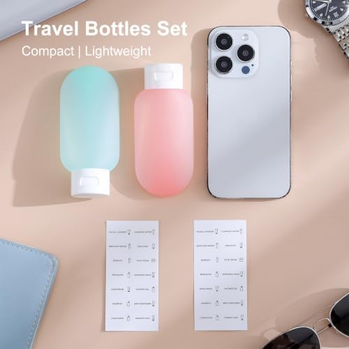 Anntrue Travel Bottles for Toiletries 4 Pack, TSA Approved 2 oz Travel Size - Image 2