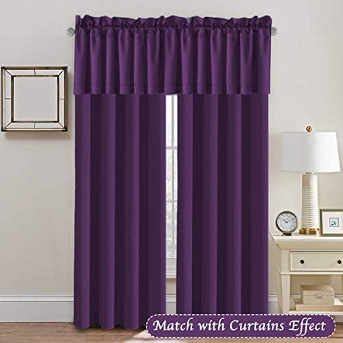 H.VERSAILTEX Blackout Valances for Windows, Kitchen Window Valance Curtains for - Image 3