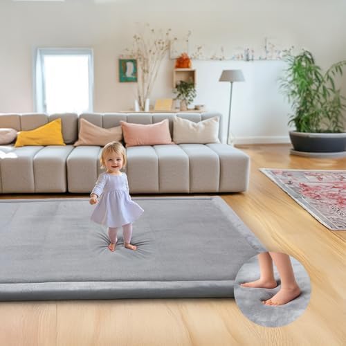 Baby Play Mat for Floor, Velvet Play Mat by MF