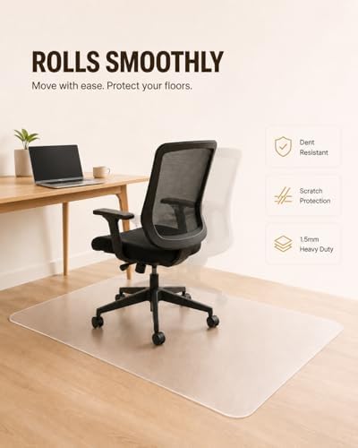 Office Chair Mat for Hardwood Floor, Heavy Duty Chair Mat for Rolling Chairs - Image 5