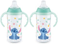 NUK Learner Cup, 10 Oz, Disney's Stitch – Soft Spout, Easy-Grip Handles by NUK