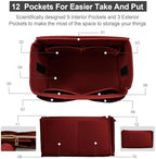 OMYSTYLE Purse Organizer Insert, Felt Tote Bag Organizer Insert - Image 3