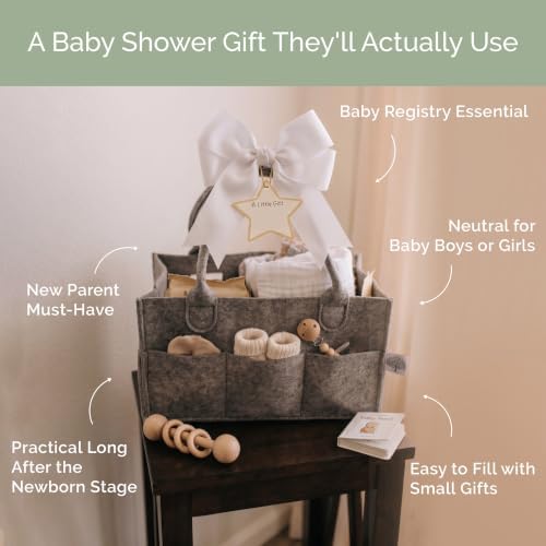 Parker Baby Co. Felt Diaper Caddy Organizer - Image 6
