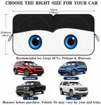 Car Windshield Sun Shade, Universal Fit Full-Size SUV Pickup, Cute Black - Image 5