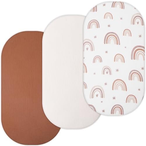 Muslin Bassinet Sheets for Maxi COSI Iora, Delta Children, Munchkin Brica by TANSYPANDA