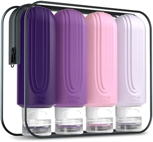 Mrsdry Travel Bottles for Toiletries, Large 6oz Oversize Containers, BPA Free by Mrsdry