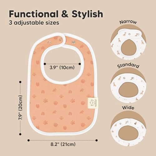 KeaBabies 8-Pack Organic Baby Bibs - Image 2