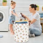 Mushroom hamper, Laundry Basket, Collapsible Canvas Waterproof Storage Bin - Image 5