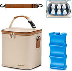 Breastmilk Cooler Bag with Ice Pack Fits 6 Baby Bottles Up to 9 Ounce, Baby by BABEYER