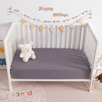 NTBAY 2 Pack Muslin Cotton Crib Sheets, Soft and Breathable Double Layer 28x52 - Image 5