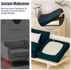 8Pcs Outdoor Cushion Covers, Stretch Patio Furniture Couch Chair Slipcovers - Image 5