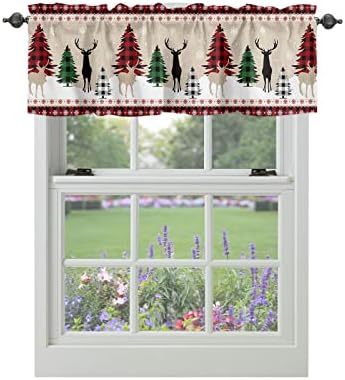 Farmhouse Christmas Kitchen Curtains Valances by VandarllinHomeKitchenDecor