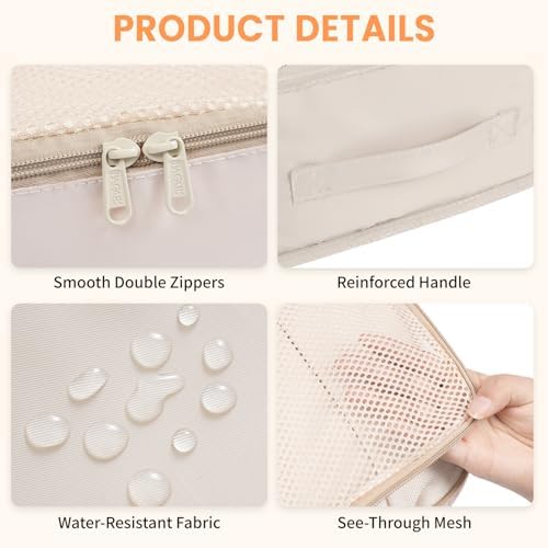 BAGAIL 6 Set Packing Cubes Luggage Packing Organizers - Image 4