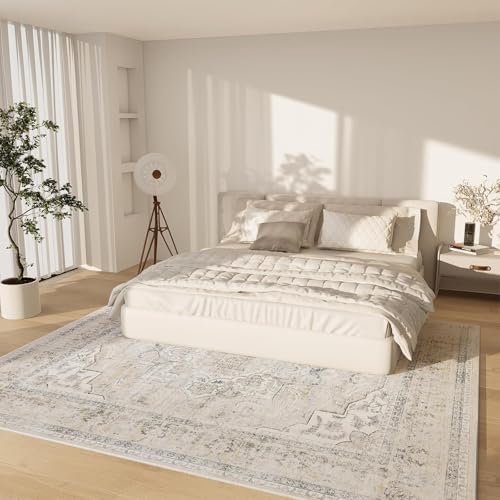 10x12 Area Rugs for Living Room: Large Washable Rug Non Slip Low Pile Soft Faux - Image 5