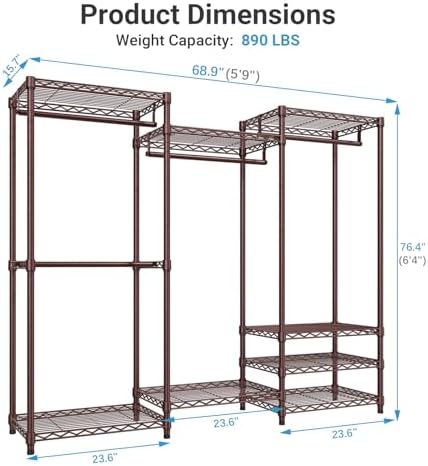 VIPEK V5 Heavy Duty Clothes Rack, Modular Closet System - Image 5