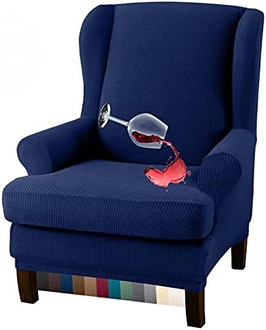 Granbest Premium Water Repellent Wingback Chair Cover 2-Piece High Stretch by Granbest