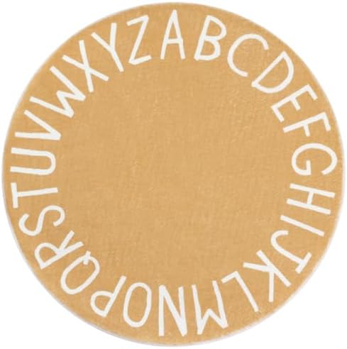 Topotdor Round ABC Area Rug, 71 Inch Soft Floor Carpet by Topotdor