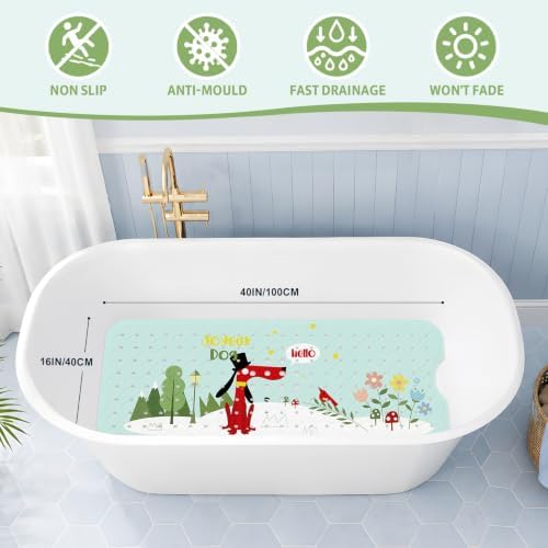 XIYUNTE Bath Mat for Tub Non Slip Bathtub Mat Non Slip 40x16 Baby Bath Mat - Image 2