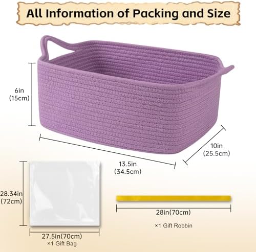 OIAHOMY Woven Basket, Gift Basket Empty - Image 2