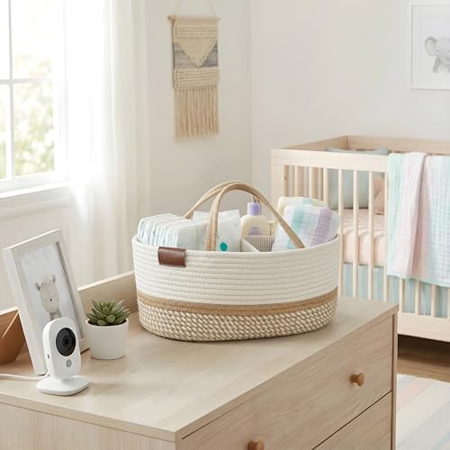 DECOMOMO Baby Caddy Organizer, Large Diaper Caddy Basket - Image 2