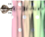 Colorful Rainbow Window Valance, Cartoon Cute Pastel Stripes Polka Dots Print - Image 6
