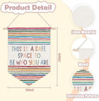 Ghueghe Boho Colorful Classroom Canvas Banner Wall Decor - Image 2