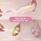 3 in 1 Baby Silicone Bottle Brush Set, Bottle Brush - Image 2