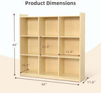 OOOK 9-Cube Storage Organizer, Wooden Storage Cabinet Display Shelf Large - Image 3