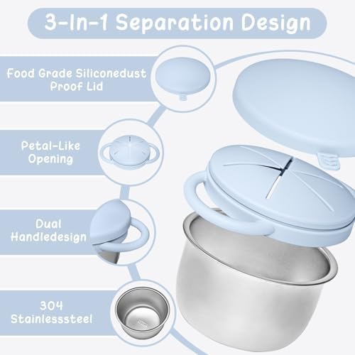 2 Pack Baby Stainless Steel Snack Containers - Image 2