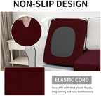 Easy-Going Waterproof Cushion Covers Set, Quilted Stretch 3-Piece Sofa Seat - Image 3