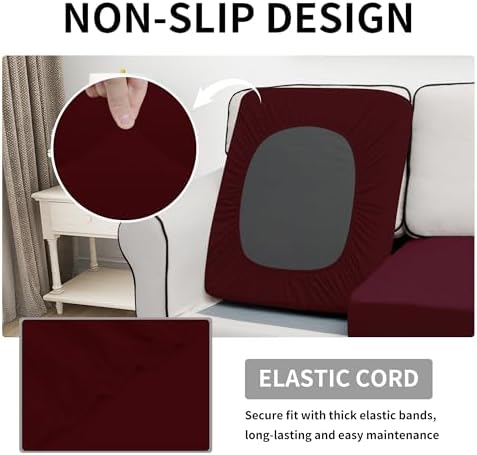 Easy-Going Waterproof Cushion Covers Set, Quilted Stretch 1-Piece Sofa Seat - Image 3