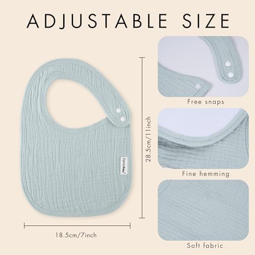 Muslin Baby Bibs for Drooling and Teething, Bibs for Boys Girls - Image 5