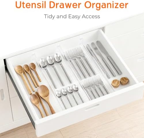 8 Pack 2.36" High Shallow Drawer Dividers, 12.5"-21.3" Expandable - Image 5