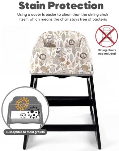 Mamatepe Baby High Chair Cover, Restaurant Seat Liner | Brown - Image 2