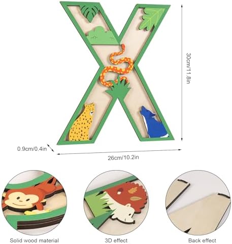 3D Layered Safari Nursery Wooden Letters - Image 3