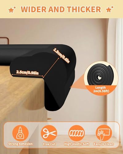 Baby Proof Corners and Edges, 6.6FT 0.6'' Thick, Peel and Stick - Image 2
