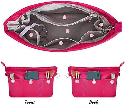 Vercord Premium Nylon Purse Organizer Tote Handbag Insert Organizers Bag in Bag - Image 4