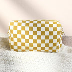 SOIDRAM 2 Pcs Checkered Makeup Bag Large Cosmetic Bag Toiletry Bag Makeup Pouch - Image 6