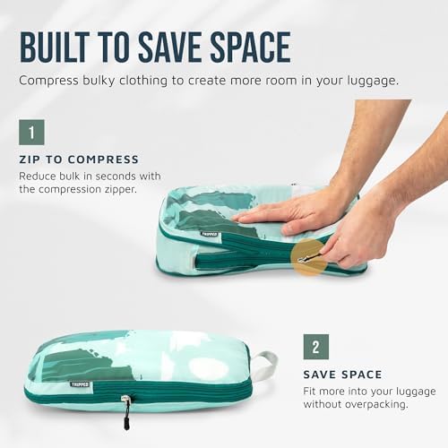 TRIPPED Travel Gear Large Compression Packing Cubes 7-Piece Set - Image 5