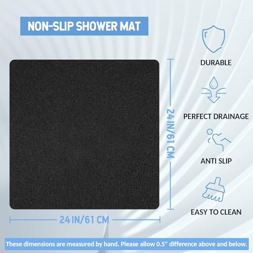 Hargiis Non-Slip Bathtub Mat, Anti Slip Shower Mat, Fast Drying Bathtub Mats - Image 2