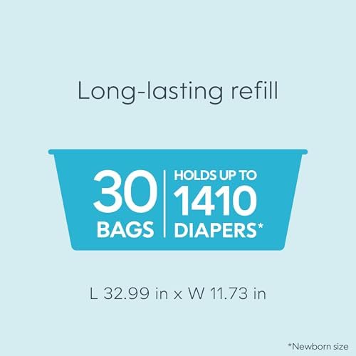 Diaper Genie Easy Roll Refill | 30 Bags Per Refill | Holds Up to 1410 Newborn - Image 3
