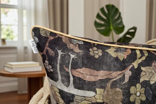 Bird Floral Print 14x36 Extra Long Lumbar Pillow Cover - Image 3