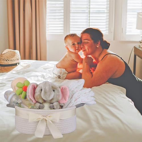 White Cotton Rope Gift Basket - Image 6