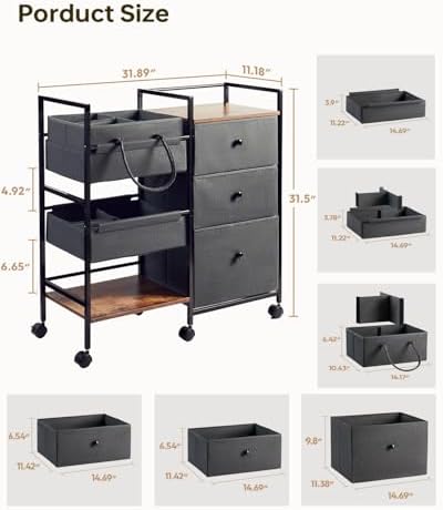 2in1 Baby Diaper Caddy Organizer and Storage Cart - Image 2