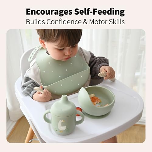Little Rawr Baby Led Weaning Bundle, 100% Silicone Baby Feeding Set Includes - Image 4