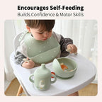 Little Rawr Baby Led Weaning Bundle, 100% Silicone Baby Feeding Set Includes - Image 4