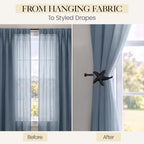 RTZEN Metal Curtain Tiebacks, Drapery Holders - Image 5