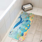 LNOND Bath Mat for Tub for Kids, Whales and Fish Bathtub Mat, Kids Bath Mats - Image 6
