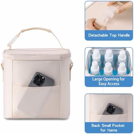 Breastmilk Cooler Bag with Ice Pack Fits 6 Baby Bottles Up to 9 Ounce, Baby - Image 4